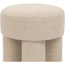 Meridian Larson Beige Polyester Fabric Ottoman/Stool IMAGE 6