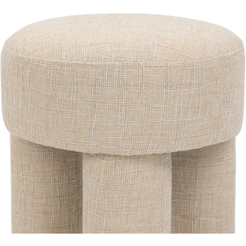 Meridian Larson Beige Polyester Fabric Ottoman/Stool IMAGE 6
