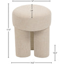 Meridian Larson Beige Polyester Fabric Ottoman/Stool IMAGE 7