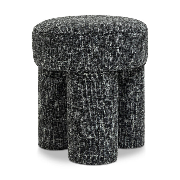 Meridian Larson Black Polyester Fabric Ottoman/Stool IMAGE 1