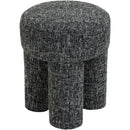 Meridian Larson Black Polyester Fabric Ottoman/Stool IMAGE 3