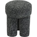 Meridian Larson Black Polyester Fabric Ottoman/Stool IMAGE 4