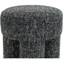 Meridian Larson Black Polyester Fabric Ottoman/Stool IMAGE 6