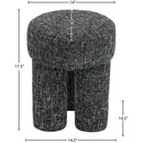 Meridian Larson Black Polyester Fabric Ottoman/Stool IMAGE 7