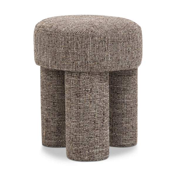 Meridian Larson Brown Polyester Fabric Ottoman/Stool IMAGE 1