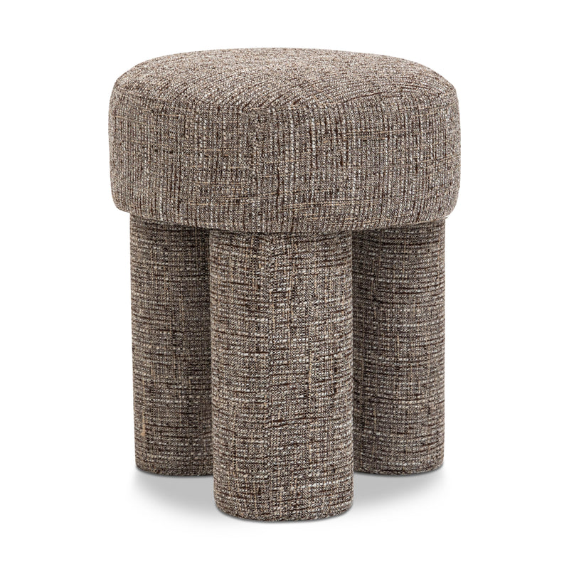 Meridian Larson Brown Polyester Fabric Ottoman/Stool IMAGE 1