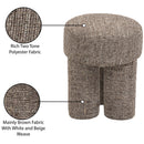 Meridian Larson Brown Polyester Fabric Ottoman/Stool IMAGE 7