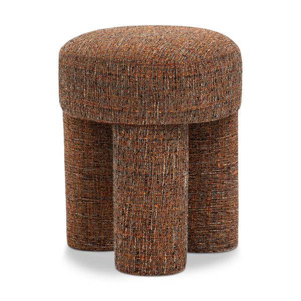 Meridian Larson Cognac Polyester Fabric Ottoman/Stool IMAGE 1