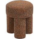 Meridian Larson Cognac Polyester Fabric Ottoman/Stool IMAGE 3