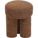 Meridian Larson Cognac Polyester Fabric Ottoman/Stool IMAGE 4