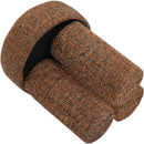 Meridian Larson Cognac Polyester Fabric Ottoman/Stool IMAGE 5