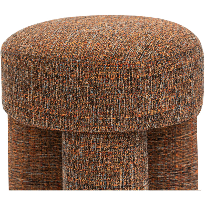 Meridian Larson Cognac Polyester Fabric Ottoman/Stool IMAGE 6