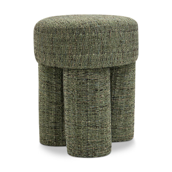 Meridian Larson Green Polyester Fabric Ottoman/Stool IMAGE 1