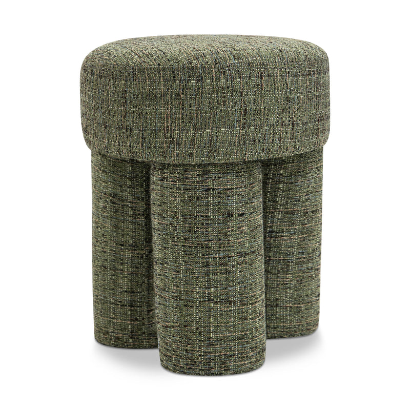 Meridian Larson Green Polyester Fabric Ottoman/Stool IMAGE 1