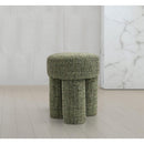 Meridian Larson Green Polyester Fabric Ottoman/Stool IMAGE 2