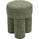 Meridian Larson Green Polyester Fabric Ottoman/Stool IMAGE 3
