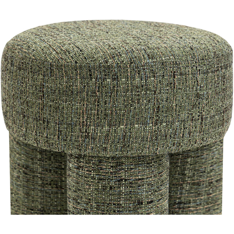 Meridian Larson Green Polyester Fabric Ottoman/Stool IMAGE 6