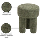 Meridian Larson Green Polyester Fabric Ottoman/Stool IMAGE 7