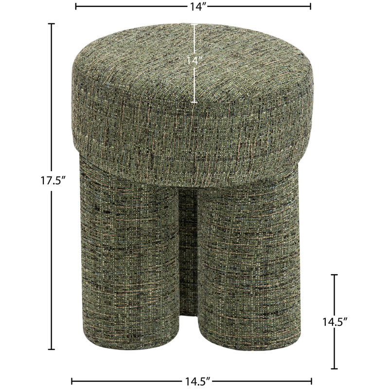 Meridian Larson Green Polyester Fabric Ottoman/Stool IMAGE 8