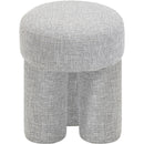 Meridian Larson Grey Polyester Fabric Ottoman/Stool IMAGE 4