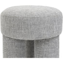 Meridian Larson Grey Polyester Fabric Ottoman/Stool IMAGE 6