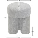 Meridian Larson Grey Polyester Fabric Ottoman/Stool IMAGE 8