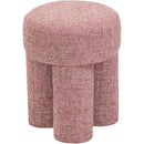 Meridian Larson Pink Polyester Fabric Ottoman/Stool IMAGE 3