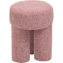 Meridian Larson Pink Polyester Fabric Ottoman/Stool IMAGE 4