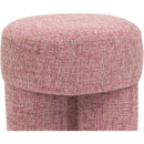 Meridian Larson Pink Polyester Fabric Ottoman/Stool IMAGE 6