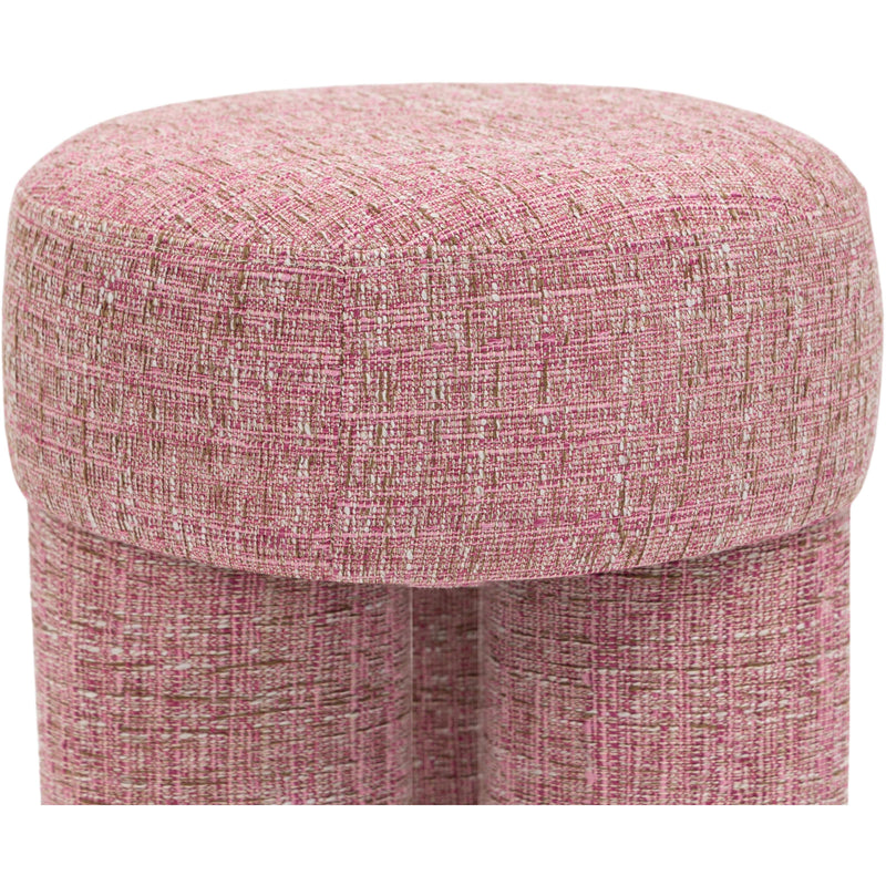 Meridian Larson Pink Polyester Fabric Ottoman/Stool IMAGE 6