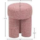 Meridian Larson Pink Polyester Fabric Ottoman/Stool IMAGE 8