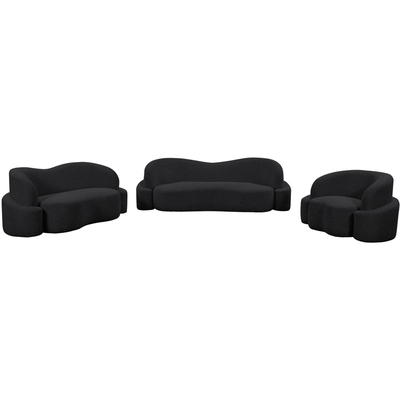 Meridian Principessa Black Boucle Fabric Chair IMAGE 14
