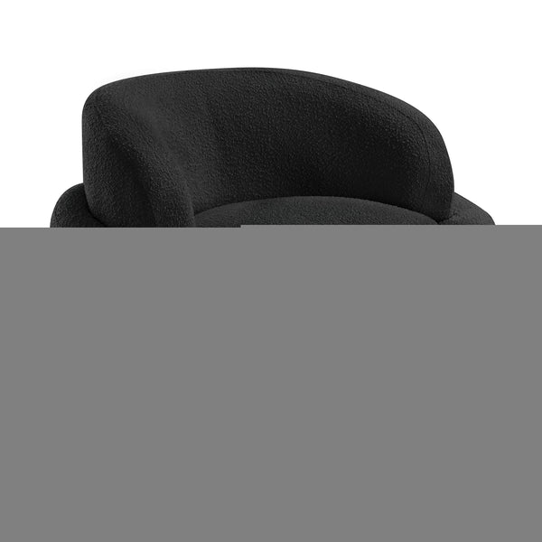 Meridian Principessa Black Boucle Fabric Chair IMAGE 1