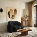 Meridian Principessa Black Boucle Fabric Chair IMAGE 2