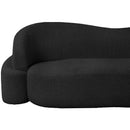 Meridian Principessa Black Boucle Fabric Sofa IMAGE 12