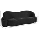 Meridian Principessa Black Boucle Fabric Sofa IMAGE 17