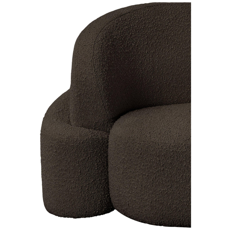 Meridian Principessa Brown Boucle Fabric Chair IMAGE 12