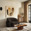 Meridian Principessa Brown Boucle Fabric Chair IMAGE 2