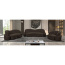 Meridian Principessa Brown Boucle Fabric Loveseat IMAGE 15