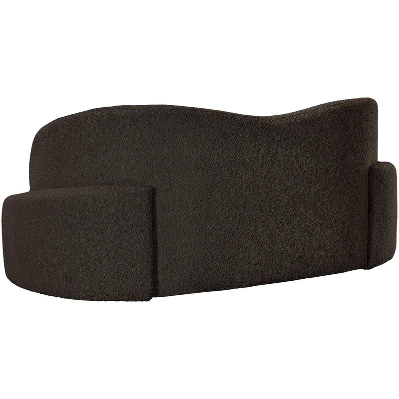 Meridian Principessa Brown Boucle Fabric Loveseat IMAGE 6