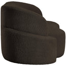 Meridian Principessa Brown Boucle Fabric Loveseat IMAGE 7