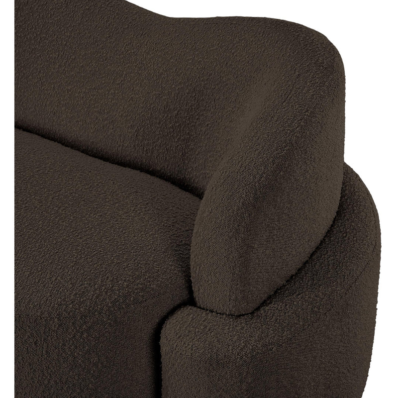 Meridian Principessa Brown Boucle Fabric Sofa IMAGE 10