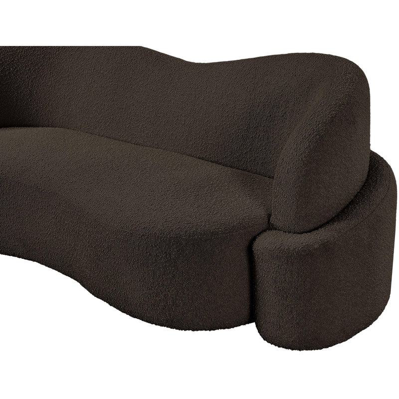 Meridian Principessa Brown Boucle Fabric Sofa IMAGE 11