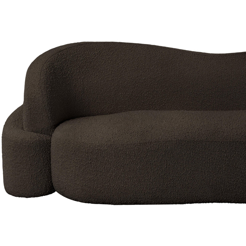 Meridian Principessa Brown Boucle Fabric Sofa IMAGE 12