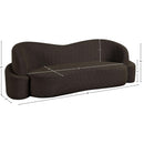 Meridian Principessa Brown Boucle Fabric Sofa IMAGE 17