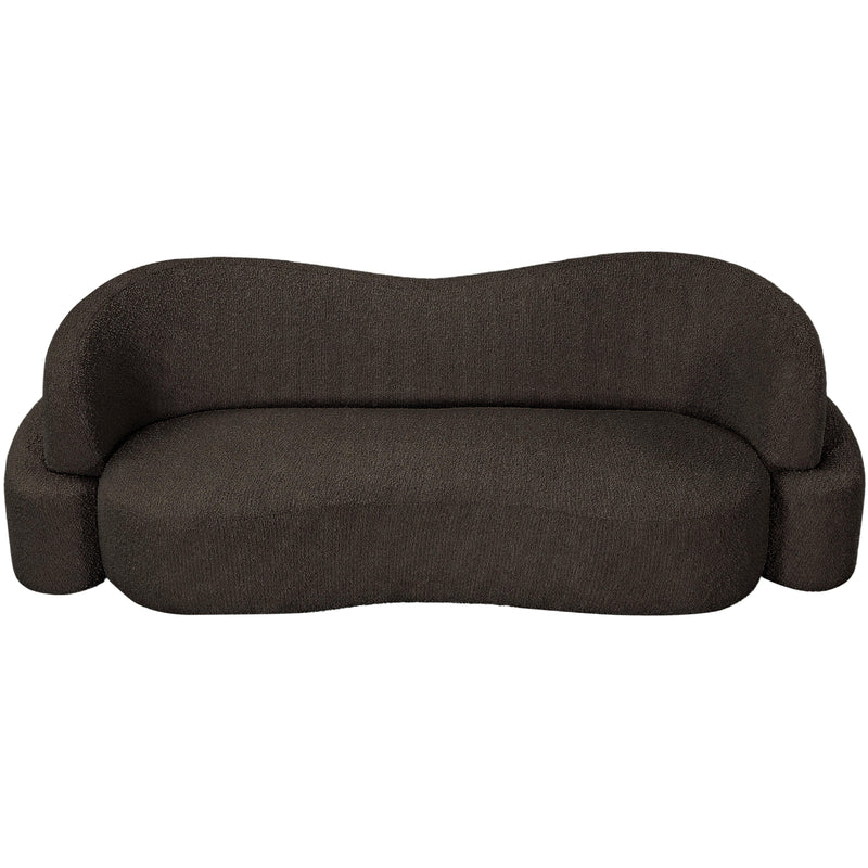 Meridian Principessa Brown Boucle Fabric Sofa IMAGE 5