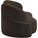 Meridian Principessa Brown Boucle Fabric Sofa IMAGE 7