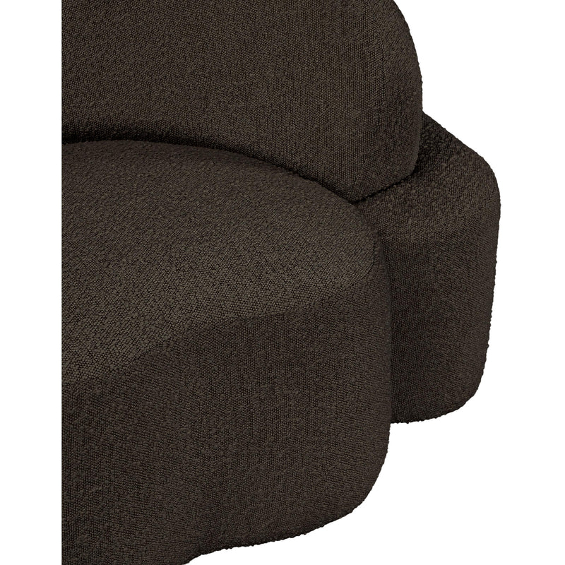 Meridian Principessa Brown Boucle Fabric Sofa IMAGE 9