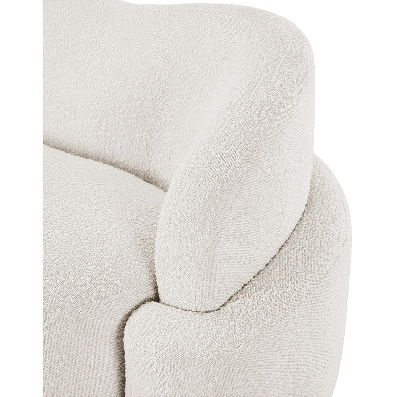 Meridian Principessa Cream Boucle Fabric Chair IMAGE 10