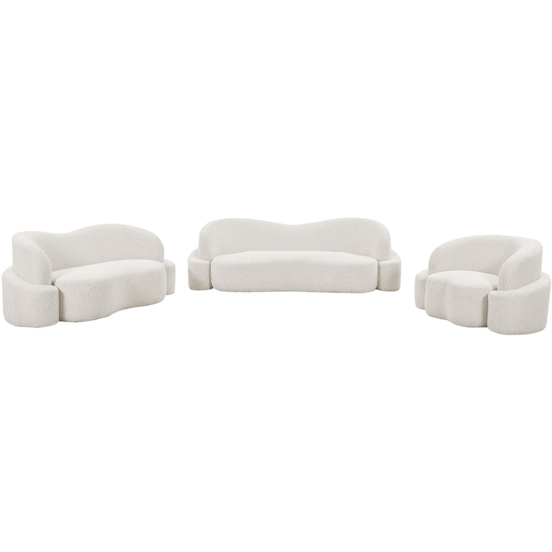 Meridian Principessa Cream Boucle Fabric Chair IMAGE 14